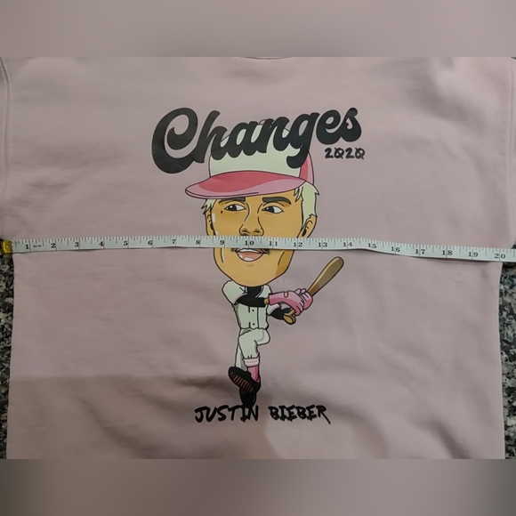 H&M Justin Bieber Light Pink Relaxed Fit Sweatshirt Changes 2020 Size XS - Picture 10 of 11